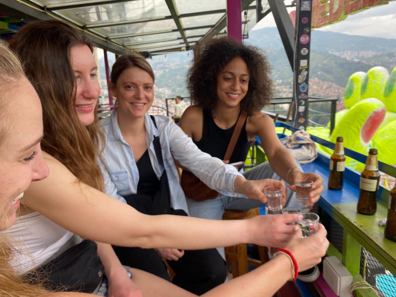 Cheers at the mirador