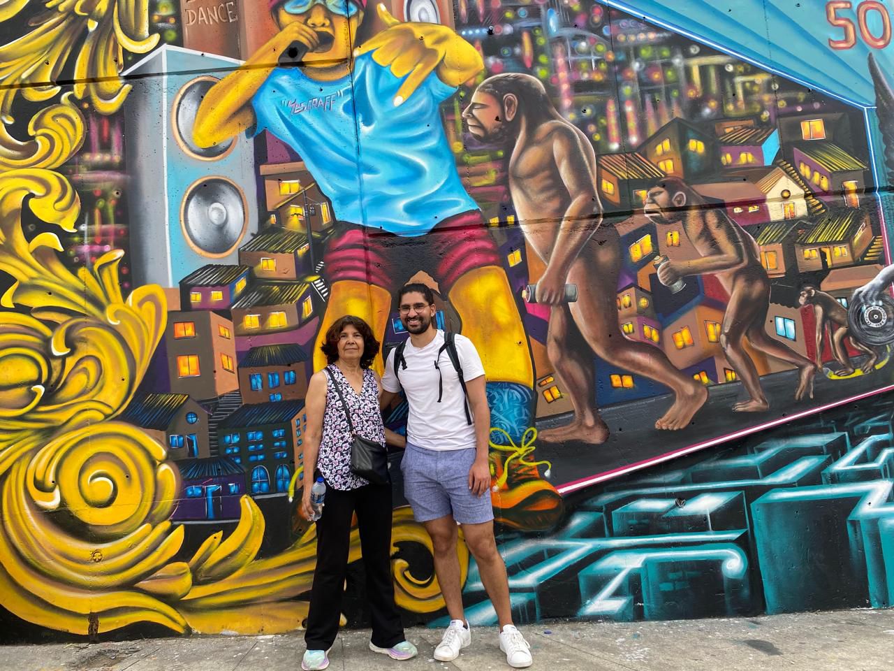 Iconic graffiti mural